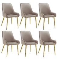 Polsterstuhl Avane taupe 6er Set