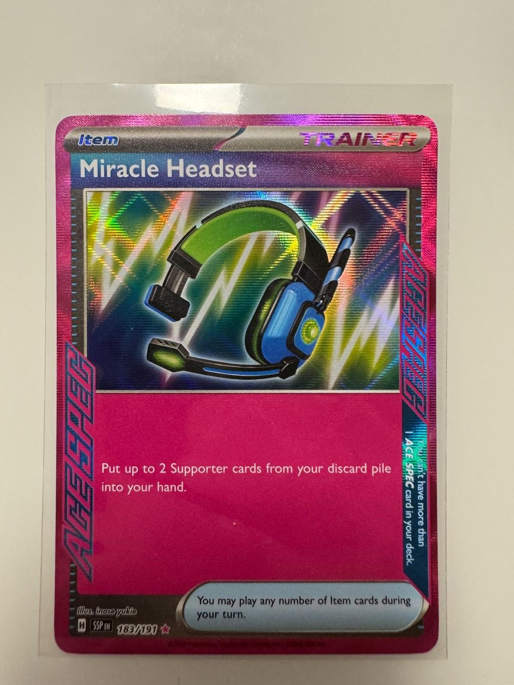 Pokémon Carte collezionabili: Miracle Headset | ACE Rare | SSP 183/191 | EN – Usato da Spreitenbach venduto da Snacky96 2