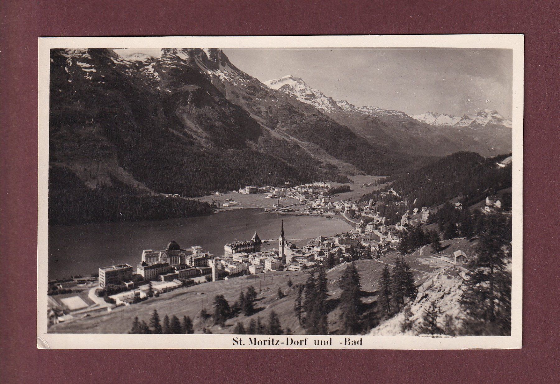 Cartoline postali: ST. MORITZ-DORF und BAD - 1924 – Usato da Pully venduto da nicecards