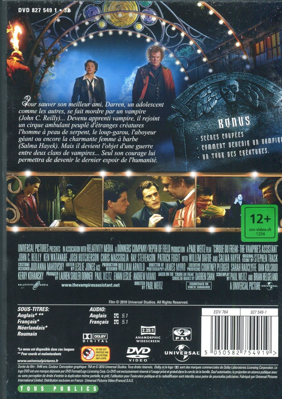 Tutti i DVDs: DVD L'Assistant du Vampire – Usato da Les Avants venduto da soyouz63 1