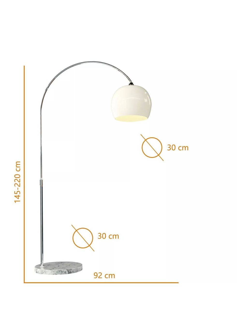 Lampade: + LED Bogenleuchte Bogenlampe Stehlampe Standleuchte Lampe – Nuovo e nell'imballaggio originale da Amriswil venduto da JaJa-Express 3