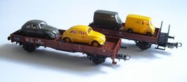 Lima + Tillig / DB Niederbordwagen, 2er-Set Deutsche Post