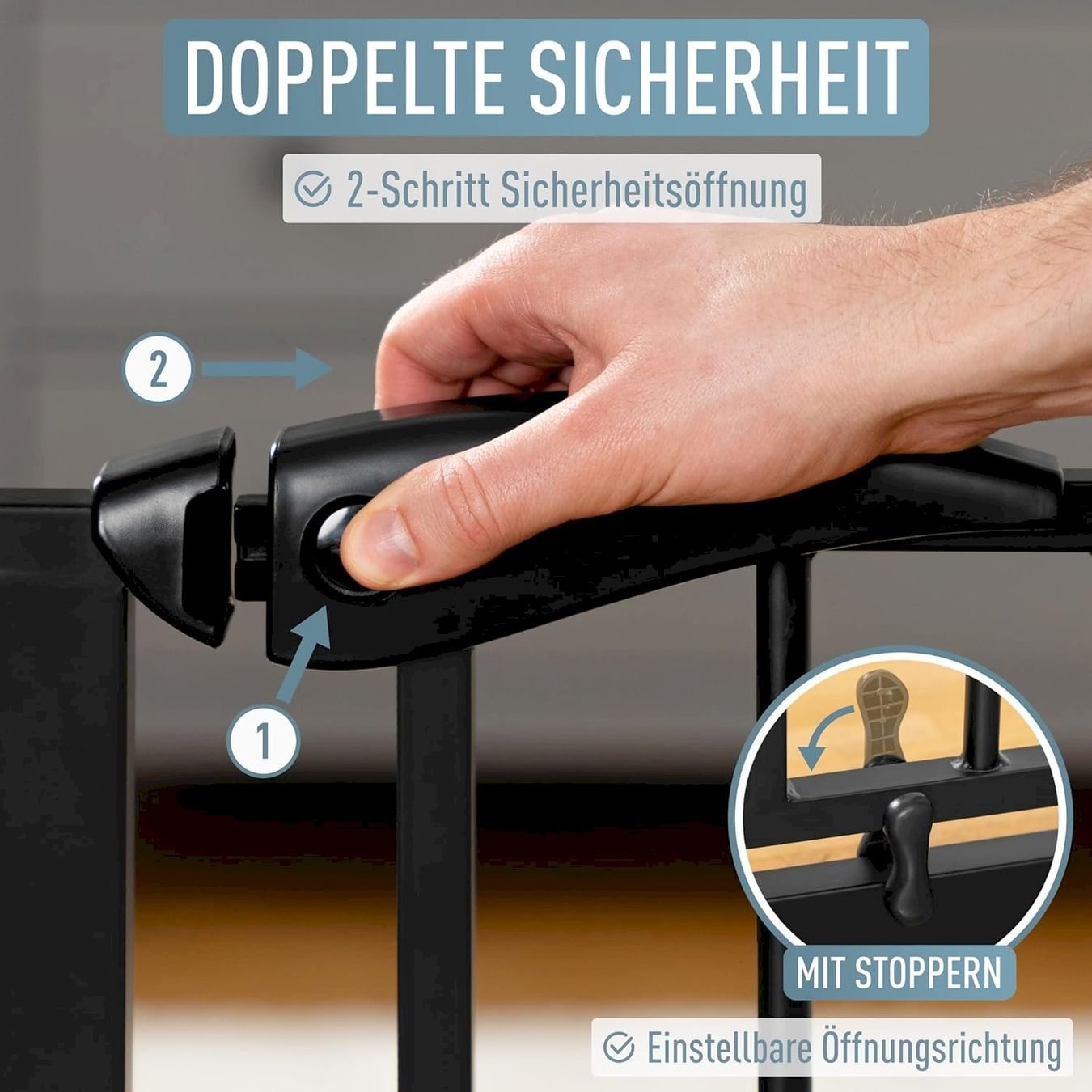 Box & Barriere di sicurezza: ib style BERRIN Treppengitter 85-95 cm – Nuovo e nell'imballaggio originale da Bottighofen venduto da zaap 2