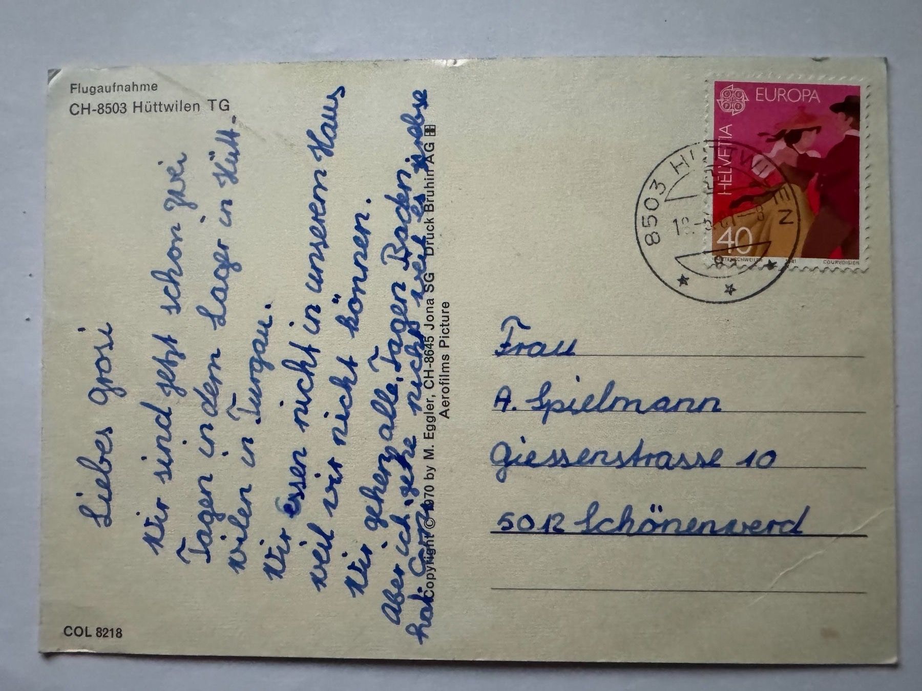 Cartoline postali: HÜTTWILEN TG  - Ansichtskarte – Usato da Tegerfelden venduto da siebenmacky 1