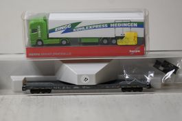 Hupac Wagen Fleischmann Spur N Zingg Hedingen mit OVP
