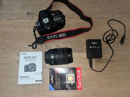 Canon EOS 80D + Objectif + Accessoires, Neuf