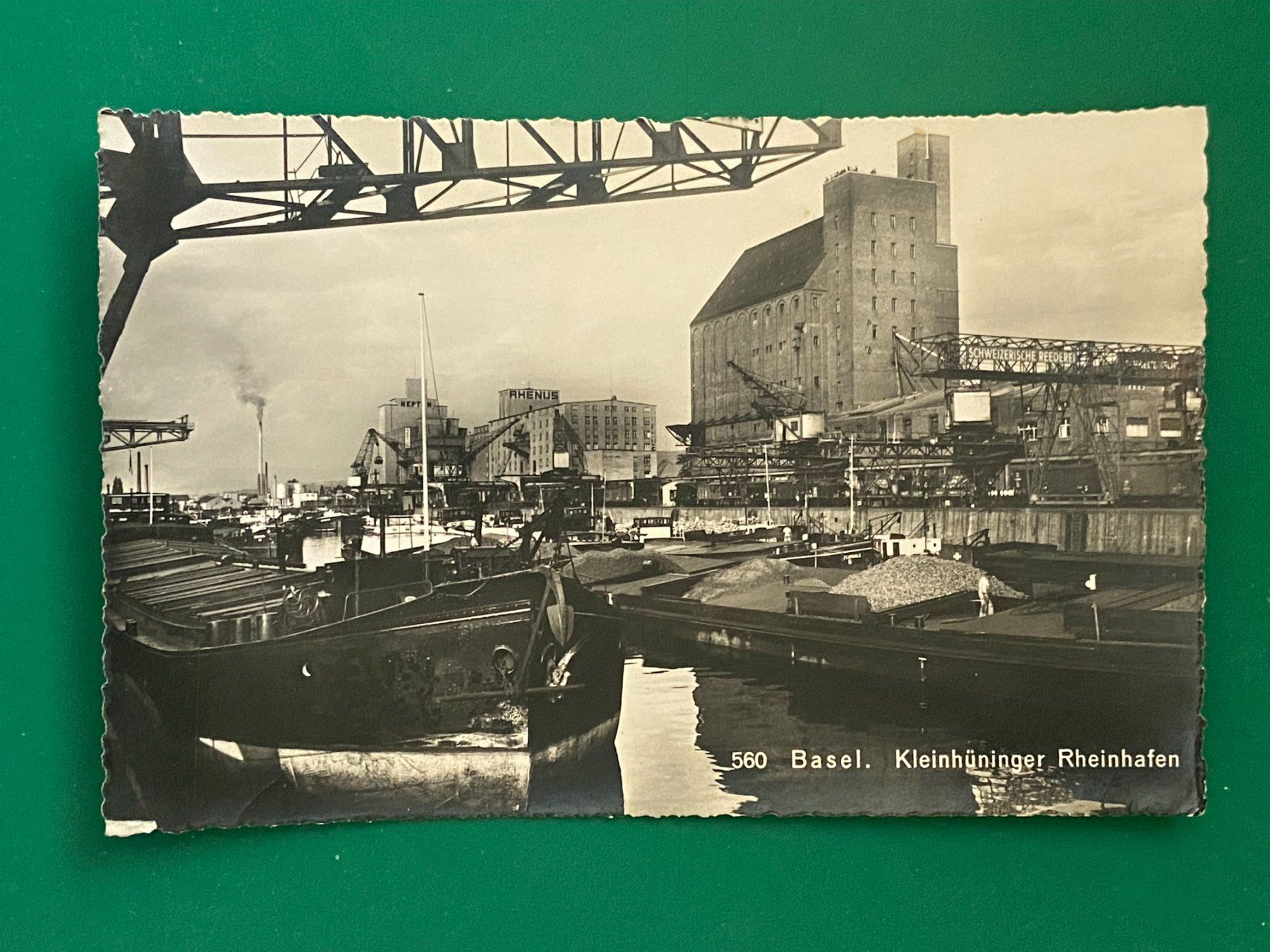 Cartoline postali: Basel - Kleinhüninger Rheinhafen – Usato da Steg VS venduto da danwer74
