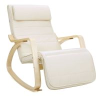 SONGMICS Schaukelstuhl Beige LYY10M