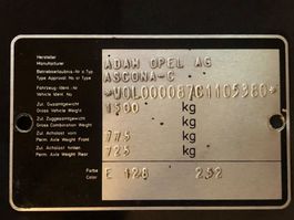 Typenschild Adam Opel AG Ascona-C
