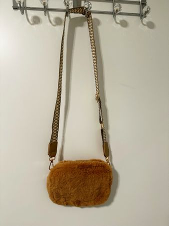 Teddyfell Umhängetasche Herbst Trend beige,neu