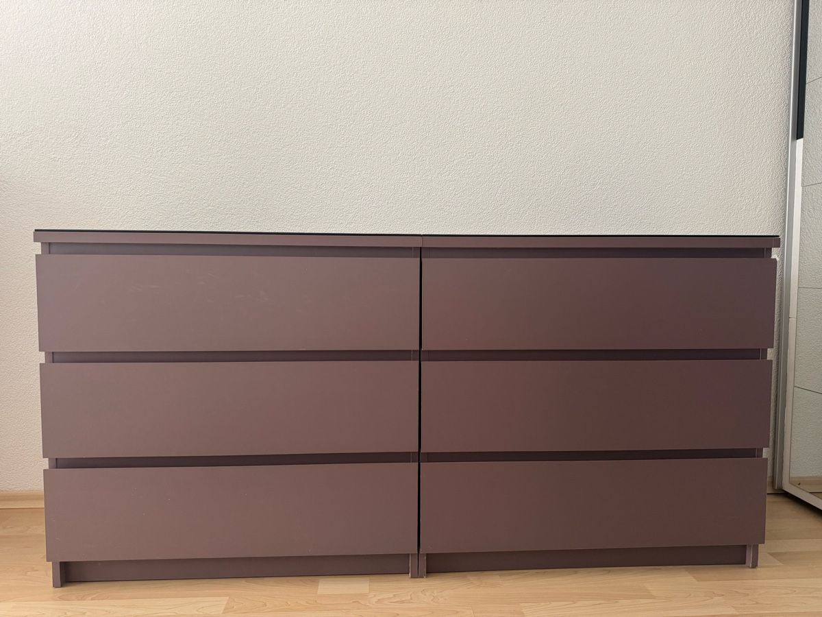 Ikea Cassettiere: 2x Ikea Malm Kommode in lila – Usato da Glattpark(Opfikon) venduto da LivS 3