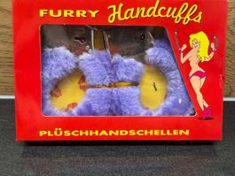 Plüsch Handschellen, lila, neu, OVP, Sofortkauf!