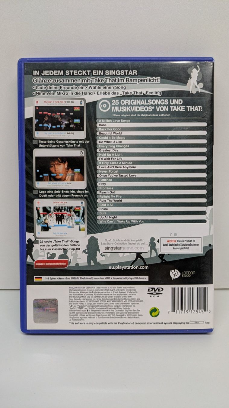 Giochi: Singstar Take That - PlayStation 2 – Usato da Menziken venduto da mame18 2