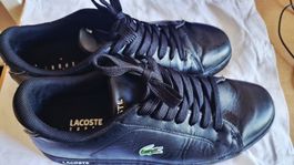 Baskets Lacoste noir cuir 45 presque neuf.