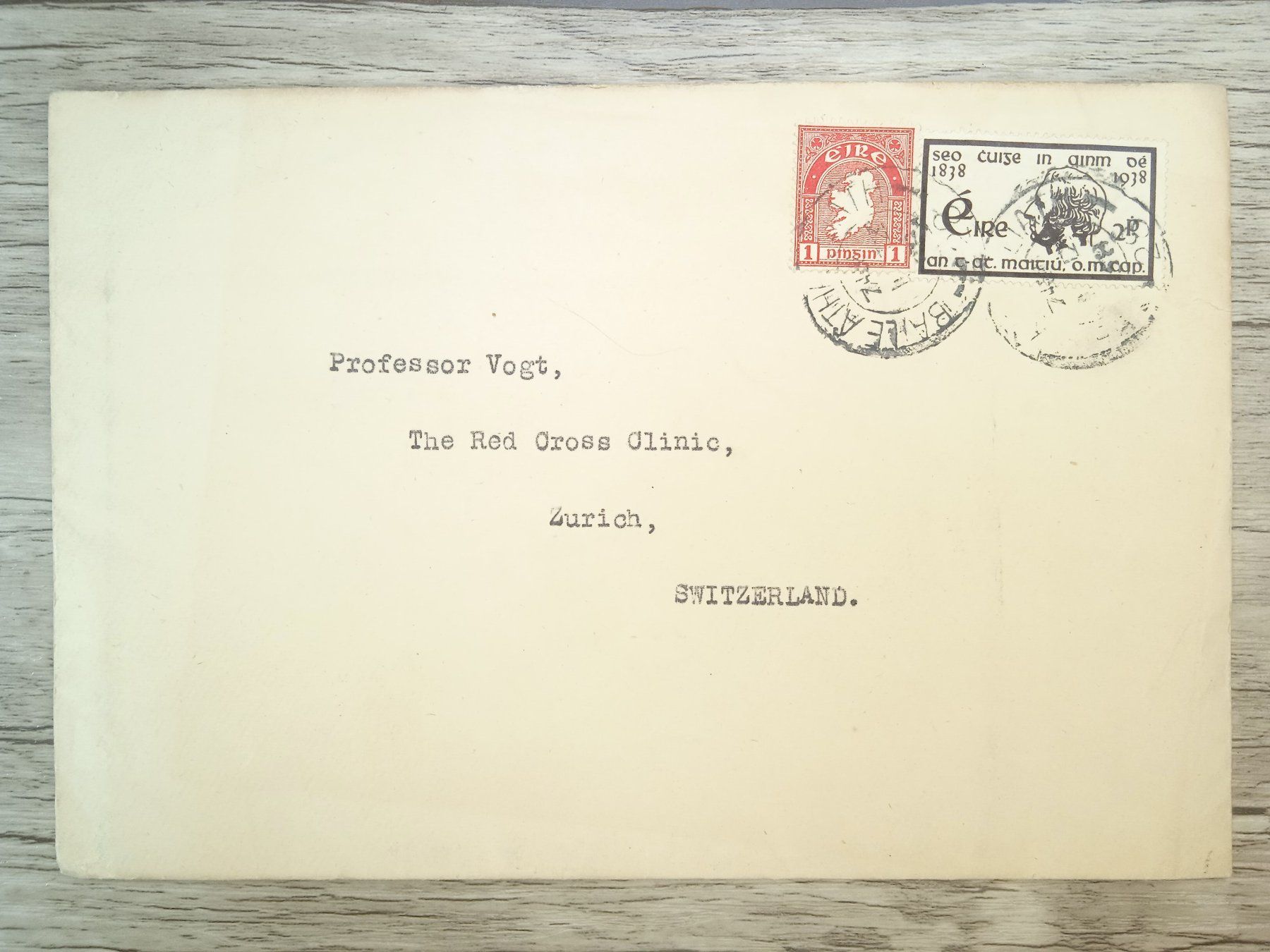 Tutti i francobolli: TR69 Enveloppe + Timbre Irlande 1938 – Usato da Cousset venduto da Patrick_Collections