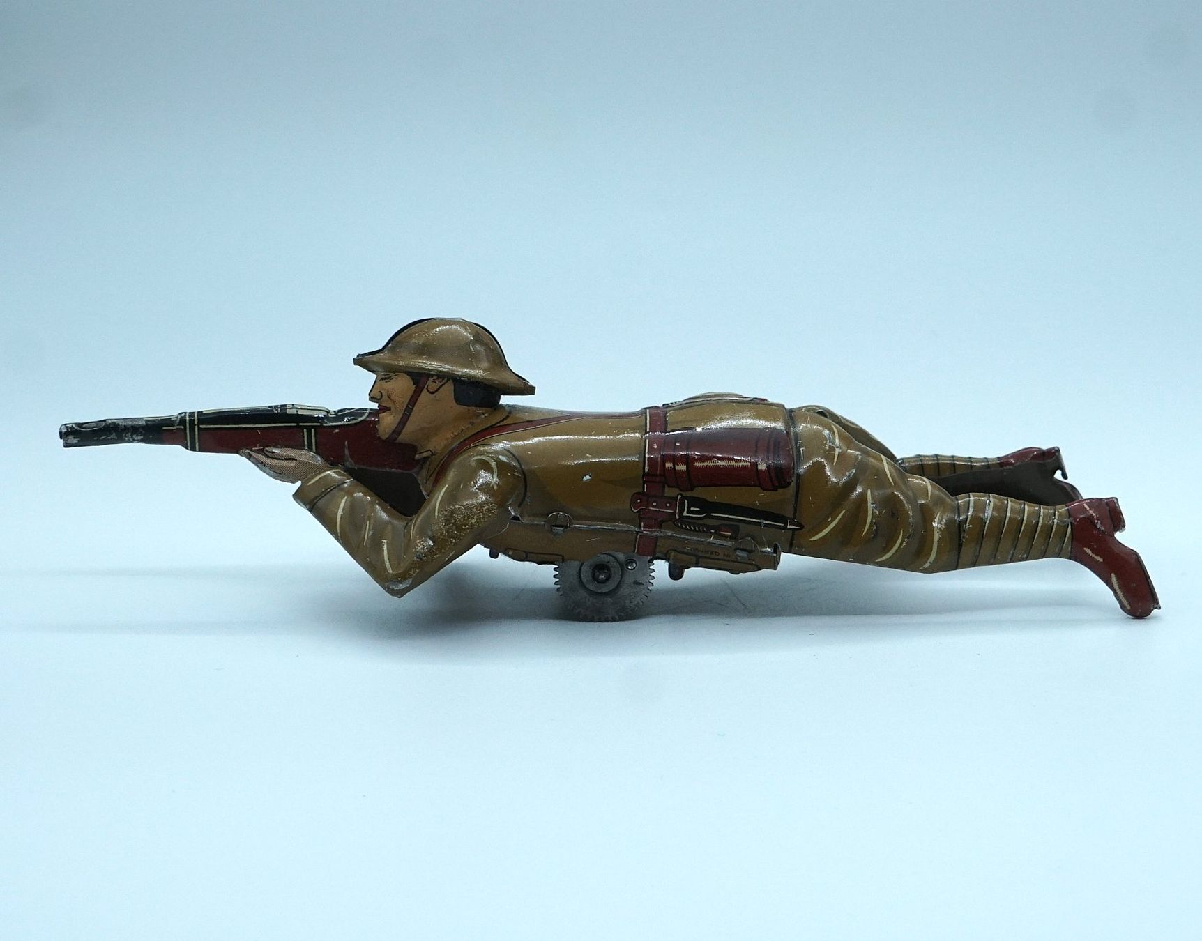 Figuren: Blechsoldat mit Gewehr und Uhrwerk – Defekt aus Volketswil von brockipfannenstil 3