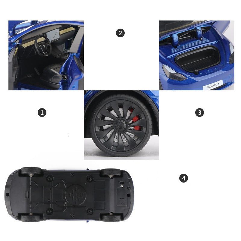 Tesla Modellini d'auto: Tesla Model Y Modellauto 1/24 Farbe Weiss – Nuovo e nell'imballaggio originale da Dietikon venduto da e-car-shop.schweiz 1