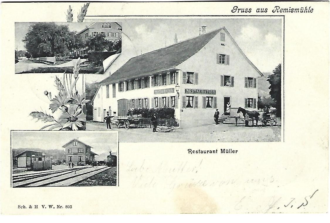 Cartoline postali: Gruss aus Remismühle 4 teilig Rest.Müller – Usato da Wetzikon ZH venduto da Brulu100