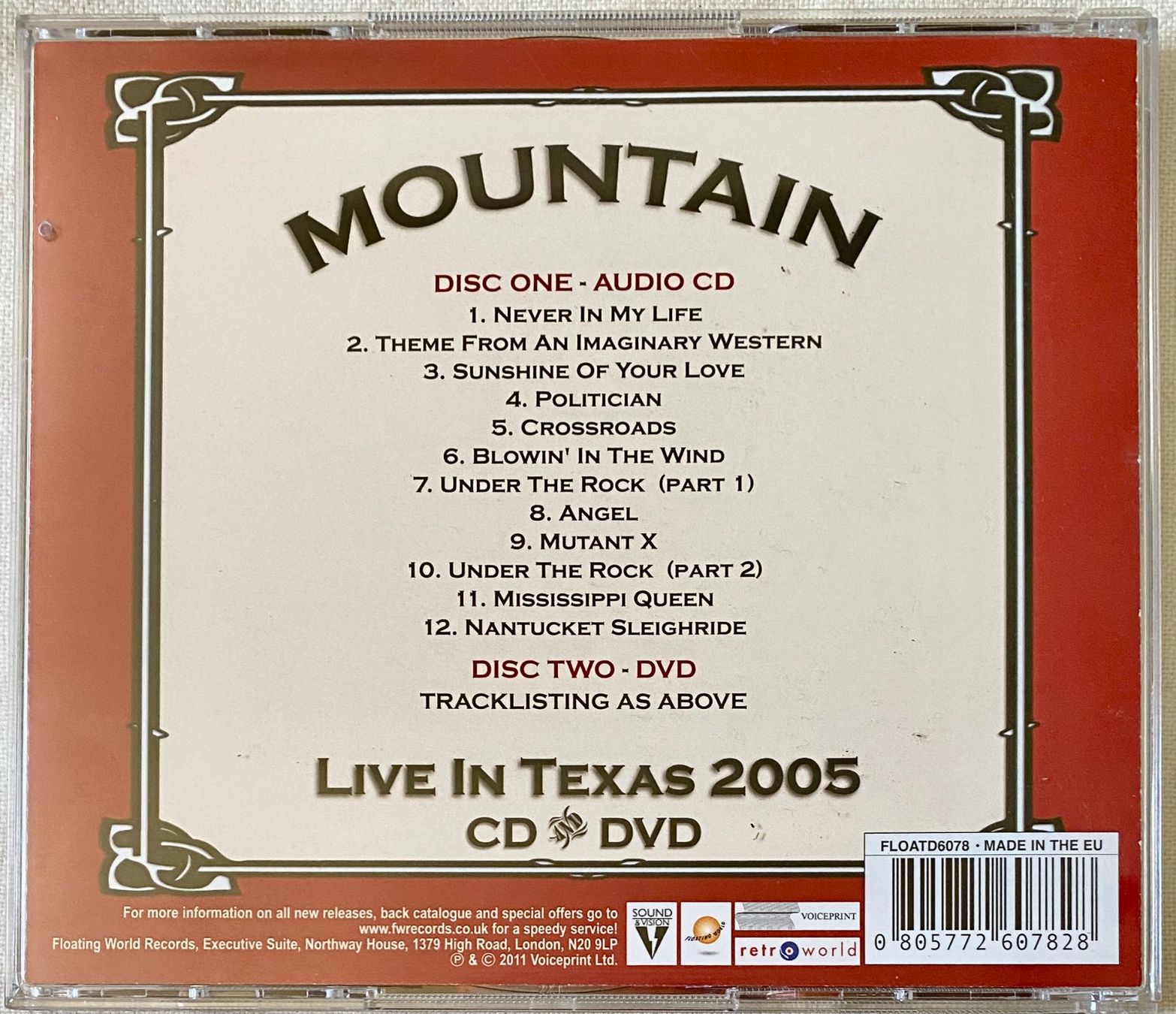 Tutti i DVDs: Mountain - Live In Texas 2005 CD+DVD NEU – Nuovo (secondo la descrizione) da Forch venduto da xtcpiemont 1