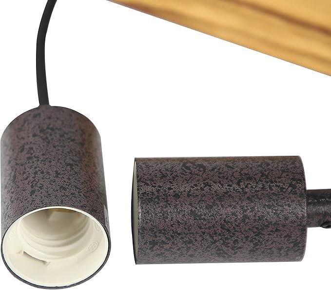 Kronleuchter & Deckenlampen: 25W Holz Pendelleuchte Vintage Hängelampe Retro Holzbalken – Neu und originalverpackt aus Herisau von Serenco 5
