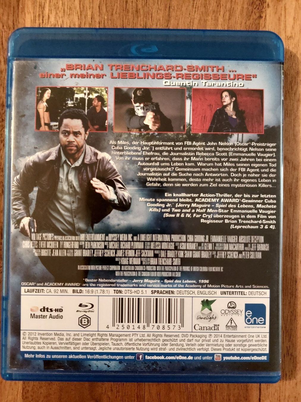 Tutti i DVDs: Blu Ray - Absolute Deception mit Cuba Gooding Jr. – Usato da Rheinfelden venduto da FilmAuktion 1