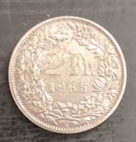 Schweizer 2 Franken Münze. Jahrgang 1965. gebraucht