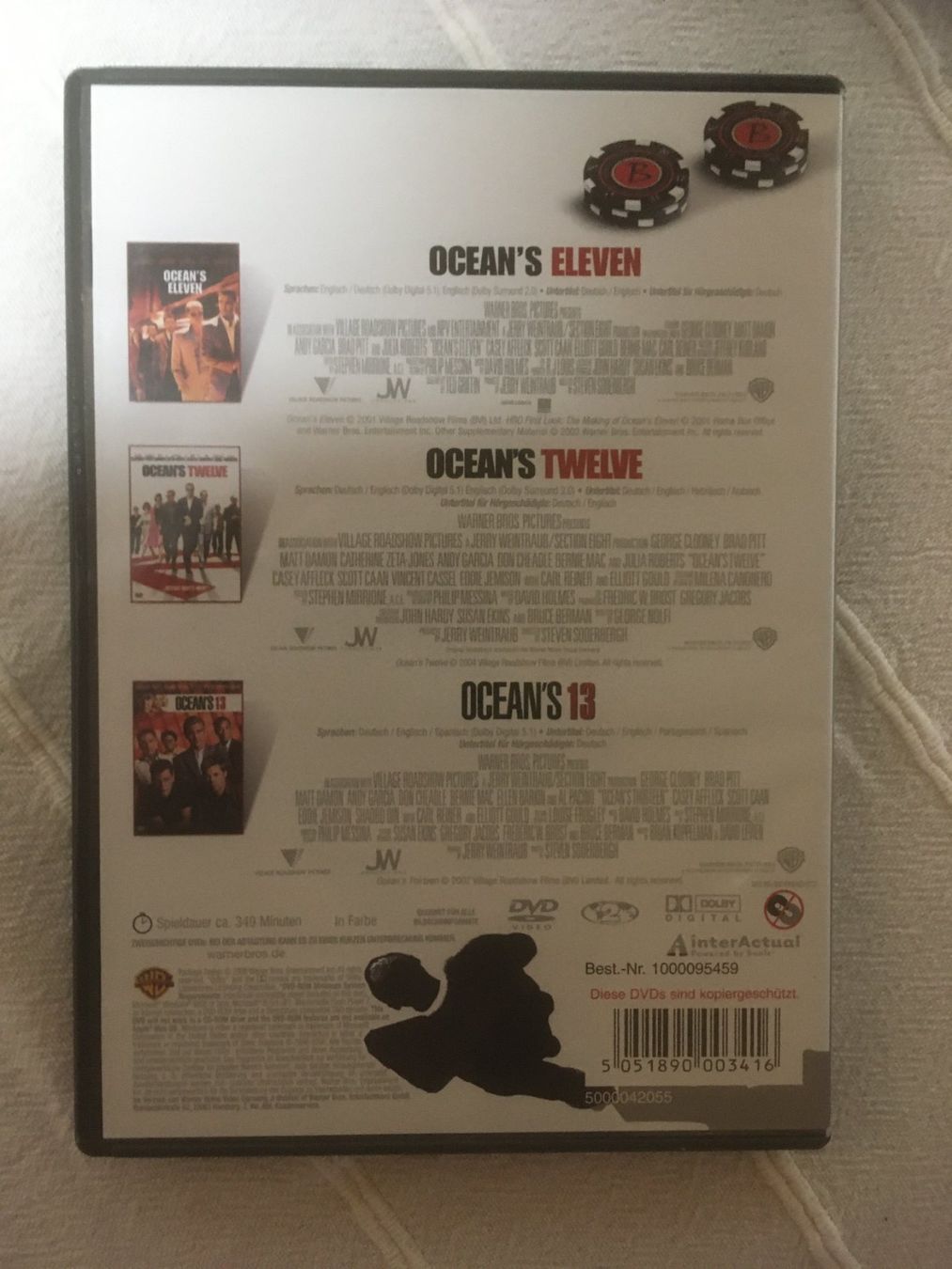 Tutti i DVDs: Ocean`s 11 12 13 DVD – Usato da Marbach LU venduto da Hoheduene 1