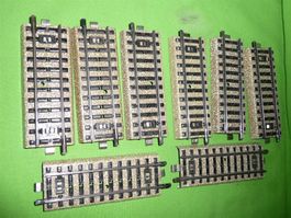 9 Stück  M-Gleis Halbe Gerade Märklin 5107 gebraucht ohne OV