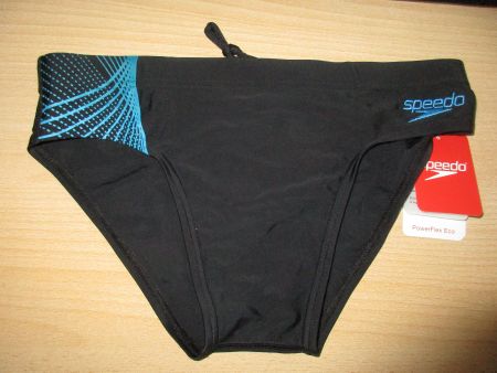 Badehose Slip/Brief Speedo Schwarz/Türkis D4 S *FABRIKNEU*