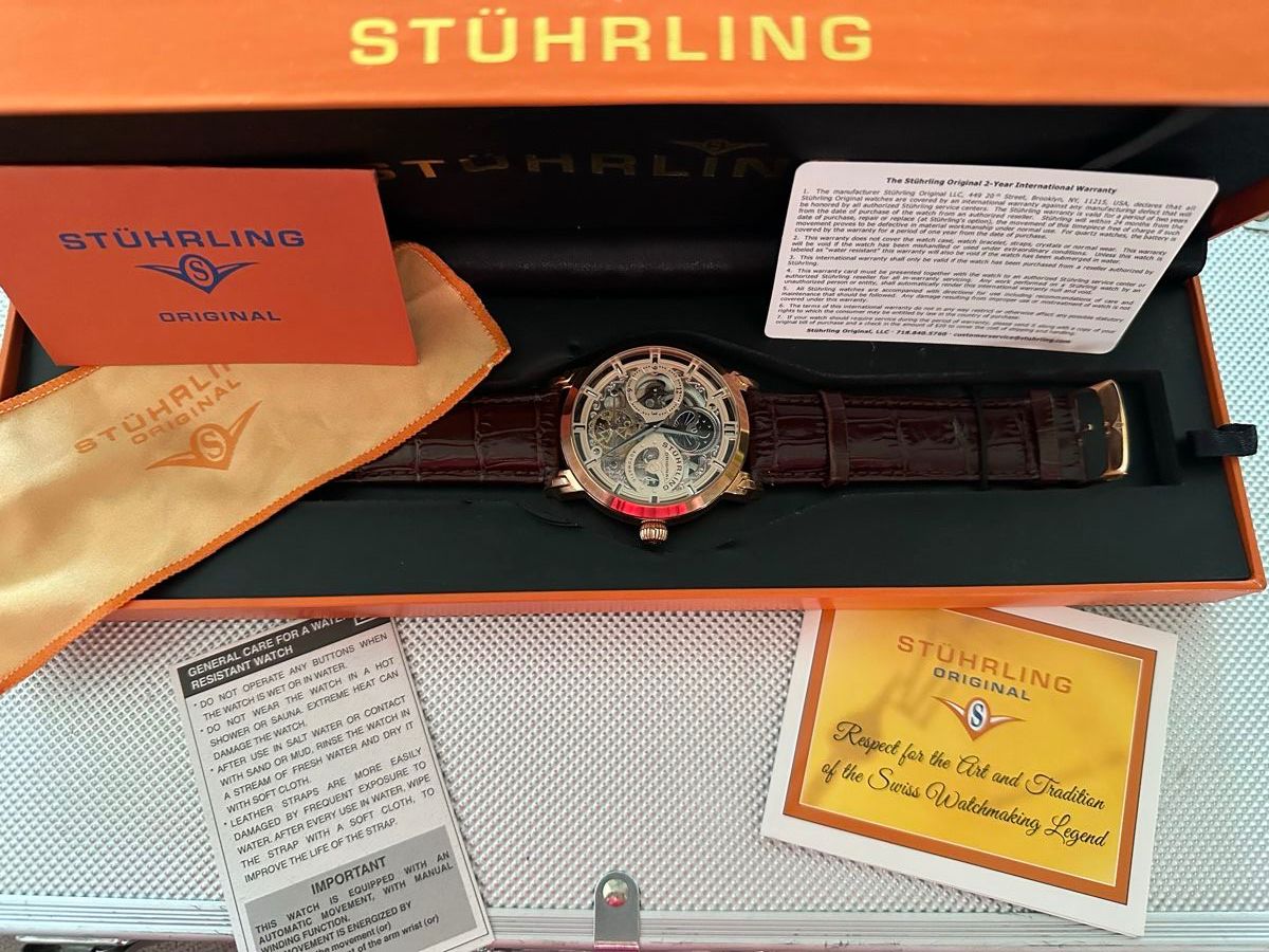 Swiss Orologi: Stührling Anatol 3924 Automatic 47mm Skeleton – Nuovo e nell'imballaggio originale da Zürich venduto da m_192010 1