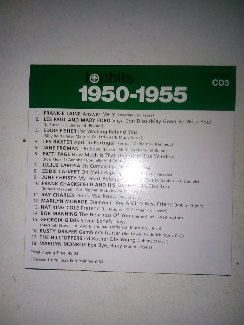 CD: Top Hits (1950-1955)   Various    5 CDs – Usato da St. Gallen venduto da elk2020 5