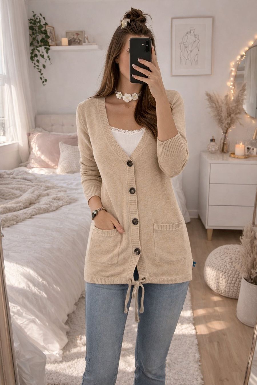 Arizona Giacche: Beiger Cardigan Strickjacke Damen – Nuovo (secondo la descrizione) da Fully venduto da VaneaSelection 1