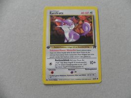 Rattfratz Pokémon Sammelkarte 1. Edition Ausgabe 1999 - 2000