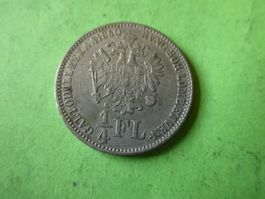 Oesterreich 1860, 1/4 Gulden    Silber
