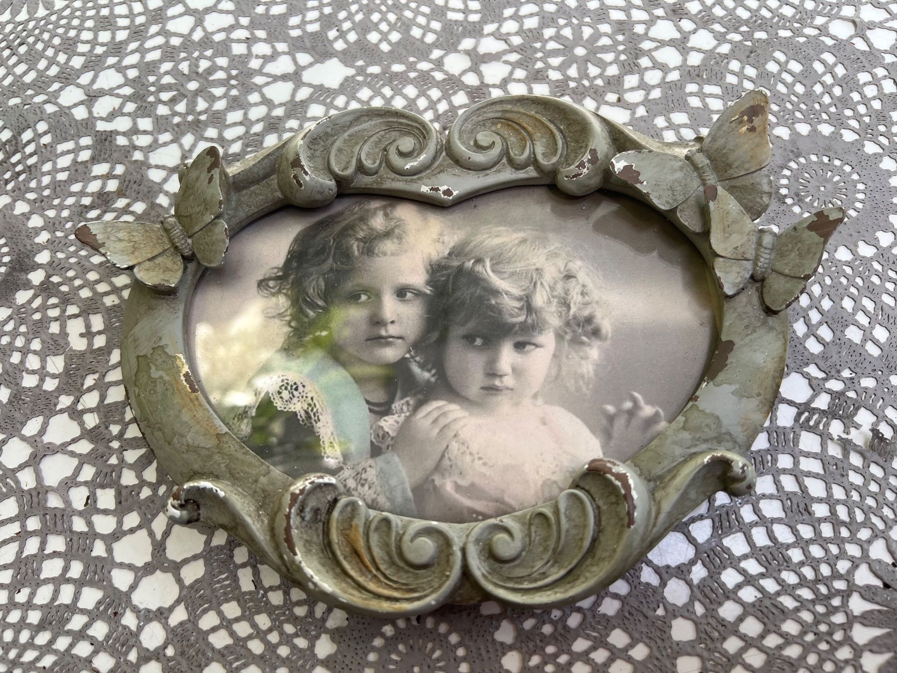 Cornici: Bilderrahmen Shabby Chic Schmetterlinge nostalgisch Herz – Usato da Bern venduto da FANTASTICTREASURES 4