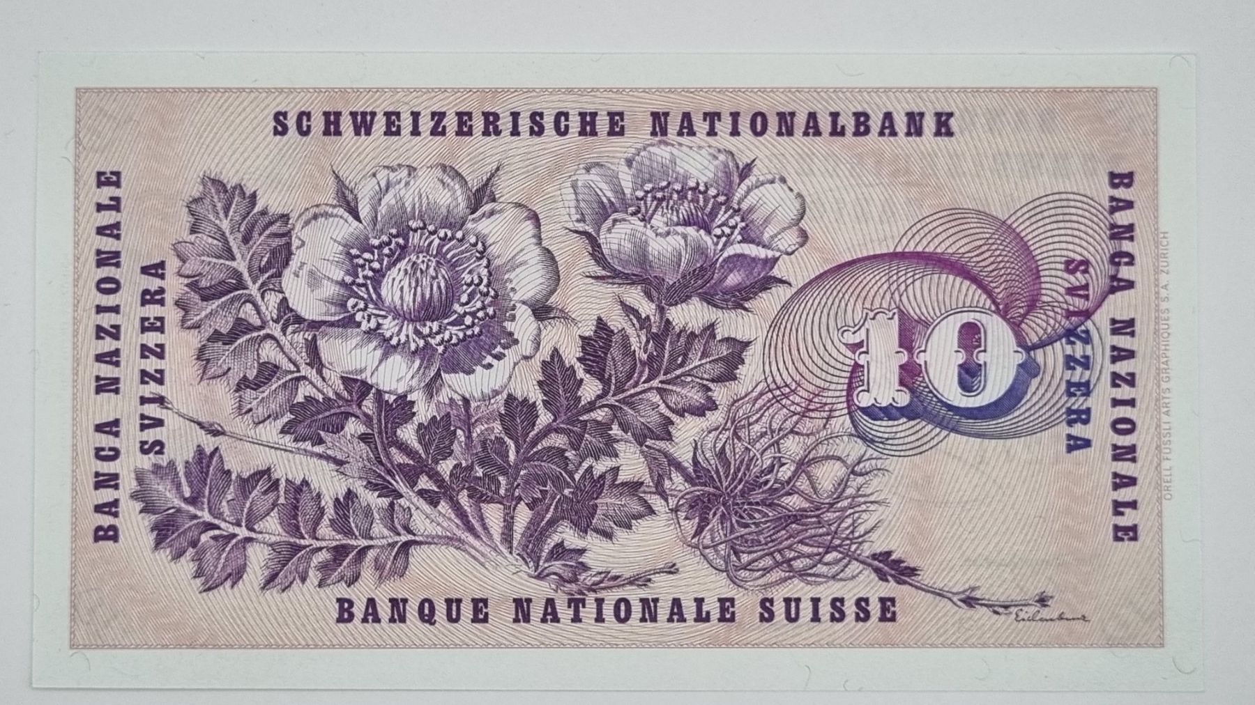 Banconote: Note 10 FR 1973 Ungefaltet – Nuovo e nell'imballaggio originale da Bure venduto da chap981 1