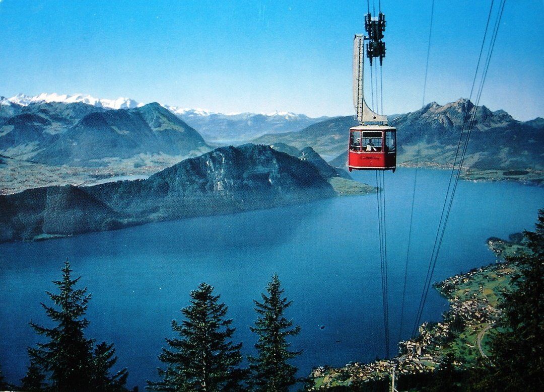Cartoline postali: WEGGIS Luftseilbahn Rigi Kaltbad – Usato da Jona venduto da philajona