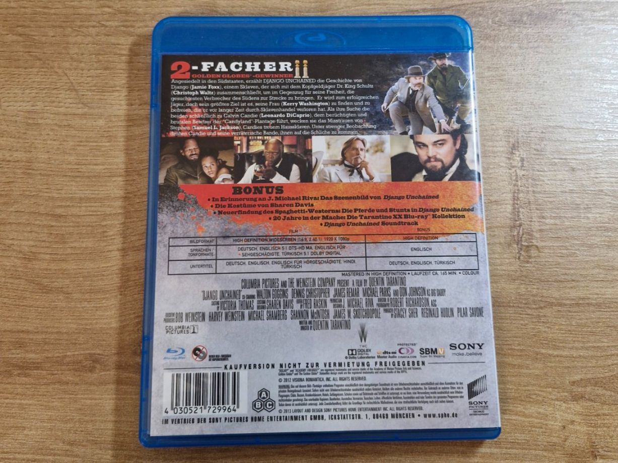 Tutti i DVDs: Django Unchained (2012) Bluray – Usato da Pfungen venduto da Whitie 1