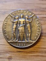 Plakette 1928, 1. August, Olympia Jahr in St. Moritz