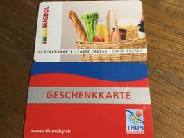 Migros & Thun Geschenkkarten für Sammler
