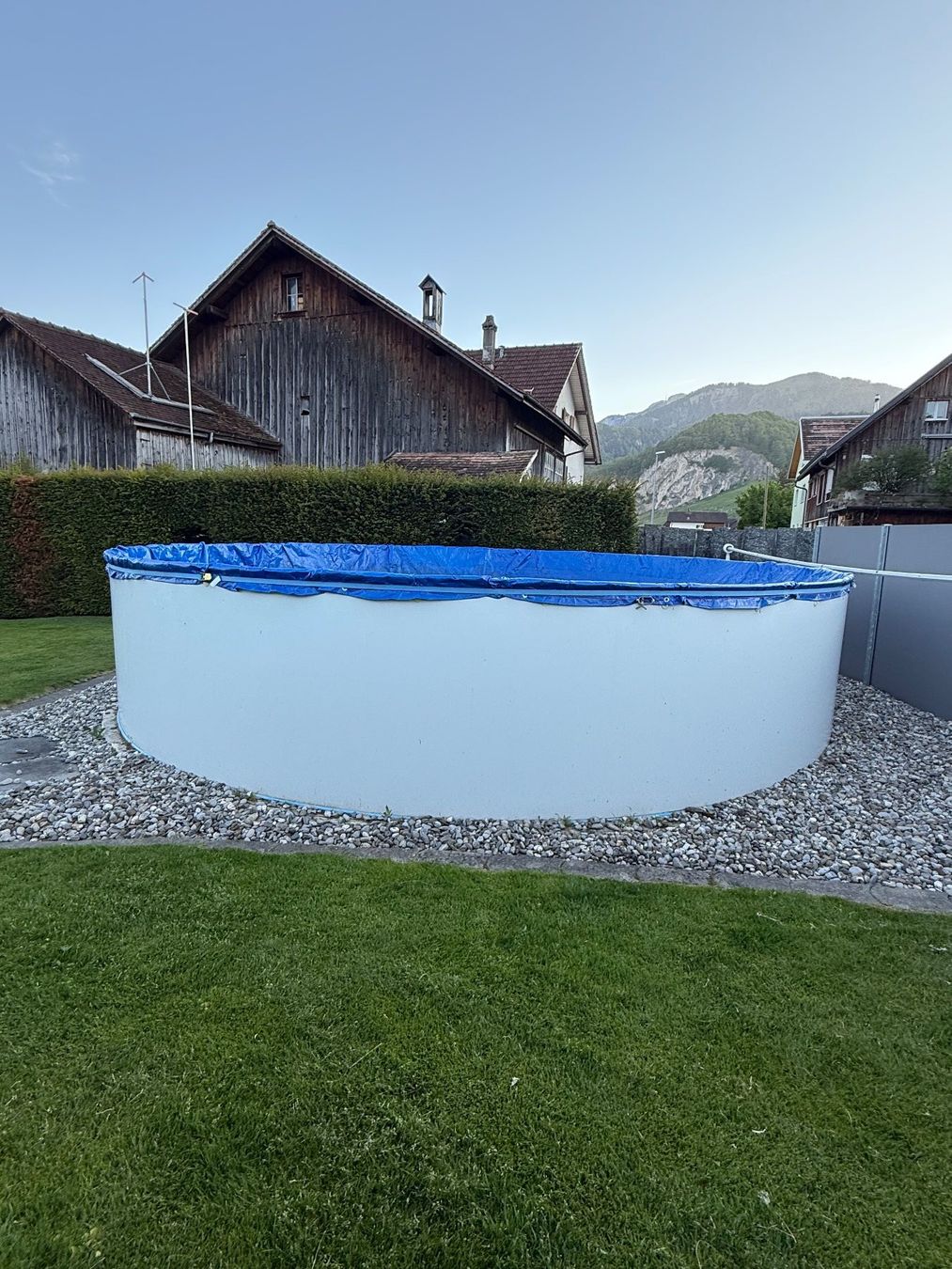 Schwimmbad: Stahlwand-Pool - 6m Durchmesser – Gebraucht aus Oberriet SG von