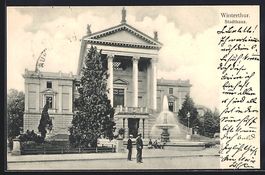 Winterthur, Stadthaus mit Springbrunnen