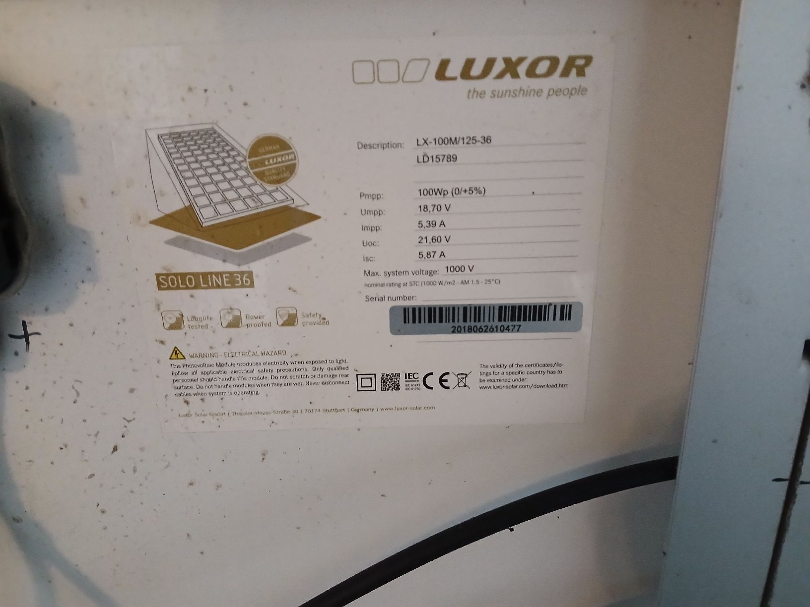 Dispositivi a energia solare: Luxor Solarpanel 2 Stück a 100W – Usato da Lyssach venduto da Eric750 3