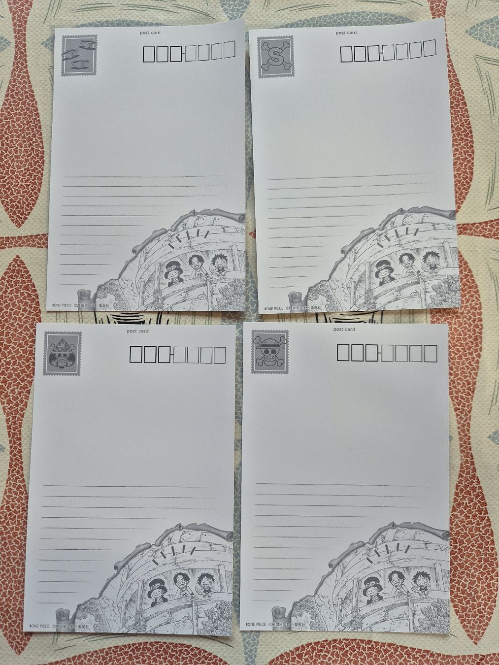 Cartoline: 4 Postkarten One Piece neu – Nuovo (secondo la descrizione) da Winkel venduto da comeyerli 1
