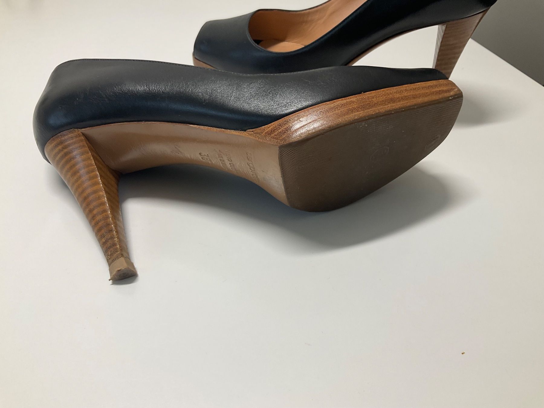 Sergio Rossi Scarpe da donna: Sergio Rossi Peep Toe Leder 38 – Usato da Wetzikon ZH venduto da coco8468 4