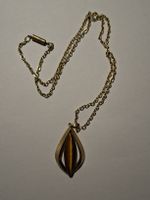 Vintage Tigerauge Halskette goldfarben