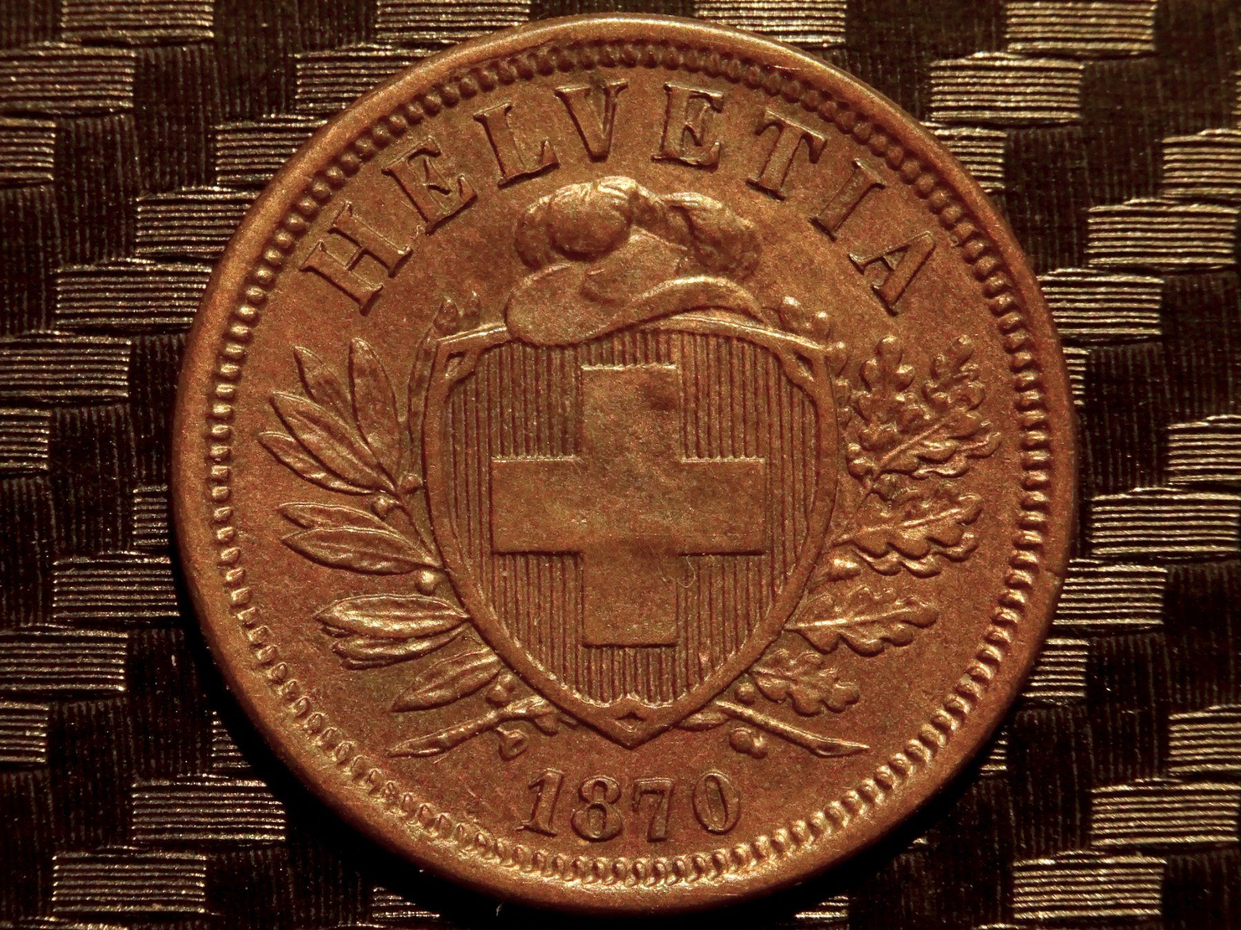 Tutti le monete: 1870 - 2 cts. 0.54 Mio.!!! 2.44gr! – Usato da Courgenay venduto da ZubR237