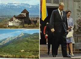 VADUZ mit Schloss und Alpspitz - S.D. Fürst Franz Josef