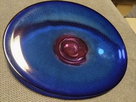 Edle Glas Schale mit Signatur  Kosta Boda