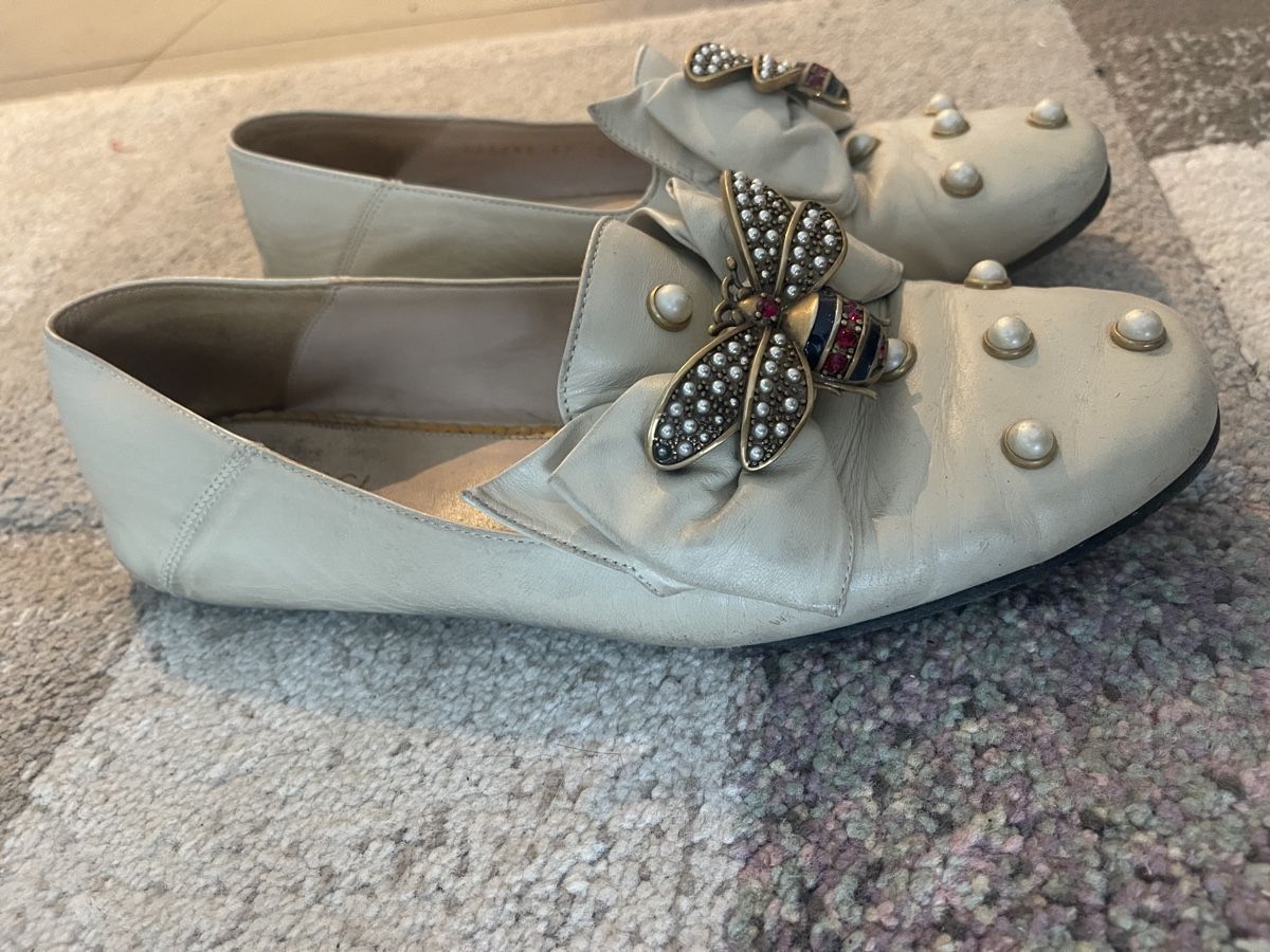 Gucci Damenschuhe: Gucci Designer Cream Leather loafers – Gebraucht aus Unterägeri von Nadiatweshe 3